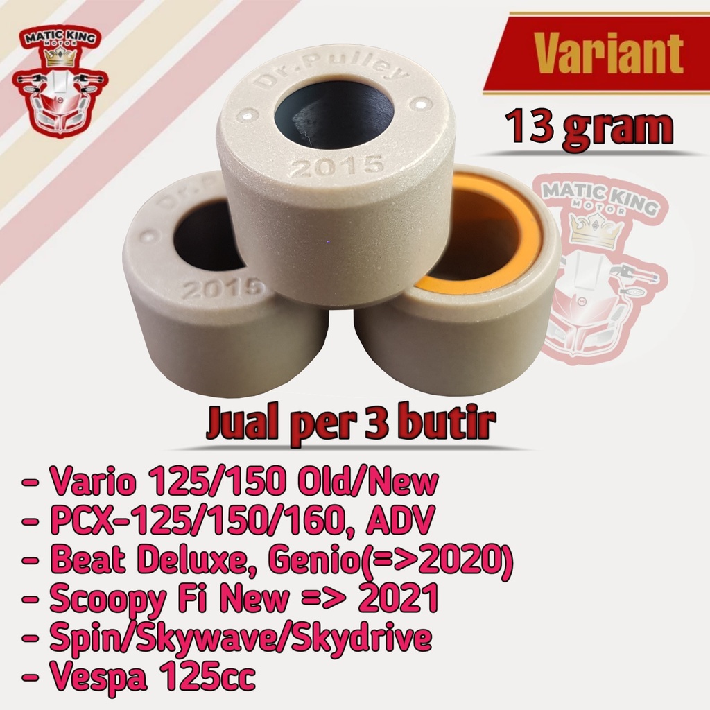 Roller vario 150 /125 ESP/ PCX ADV Genio Spin Hayate 8gr sd 20gr dr  Pulley dijual satuan / 1 pc