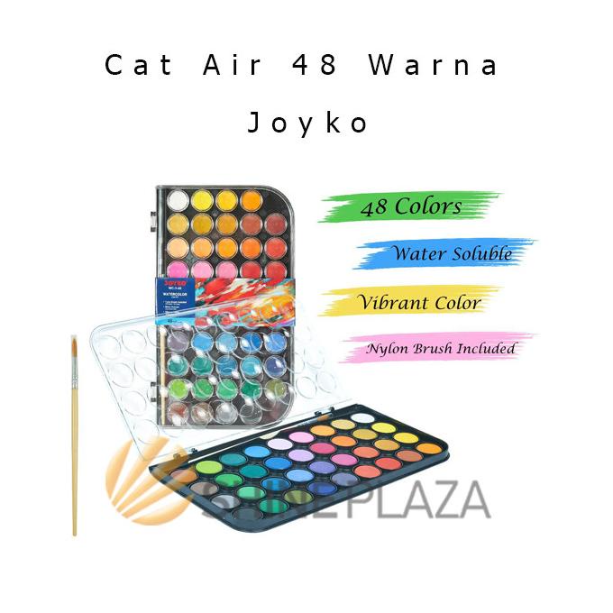 

PROMO Watercolor Cake Set WC-3-48 - Cat Air Watercolour Isi 48 Warna