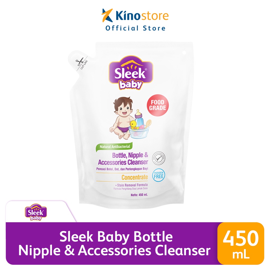 Sleek Baby Bottle Nipple & Accessories Cleanser Pouch 450 ml