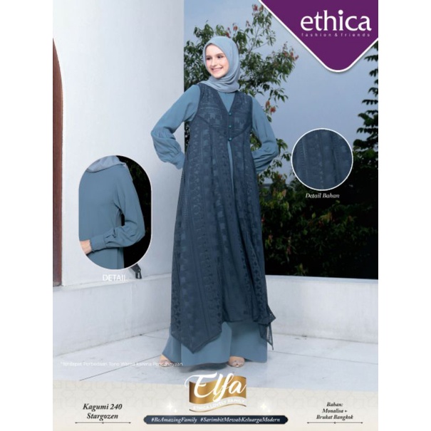 Gamis Ethica Kagumi 240 Stargozen / Gamis Brukat / Dress Brukat / Gamis Kondangan / Dress