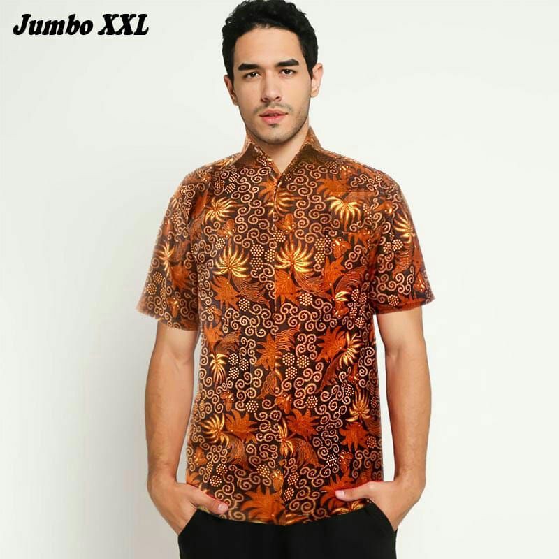 Kemeja Batik-Hem Batik Sogan Jumbo Motif Hendra