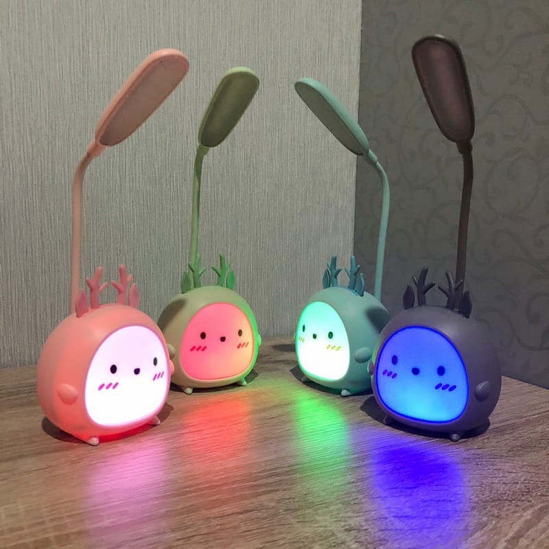 Lampu Meja Belajar Deer Portable Mini Bentuk Rusa / Study Deer Night Lampu Baca Belajar Mini Portable