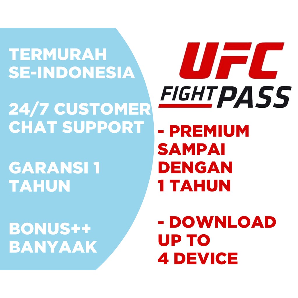Ufc Fight Pass 1 Tahun Termurah Garansi Free Ongkir Bonus Shopee Indonesia