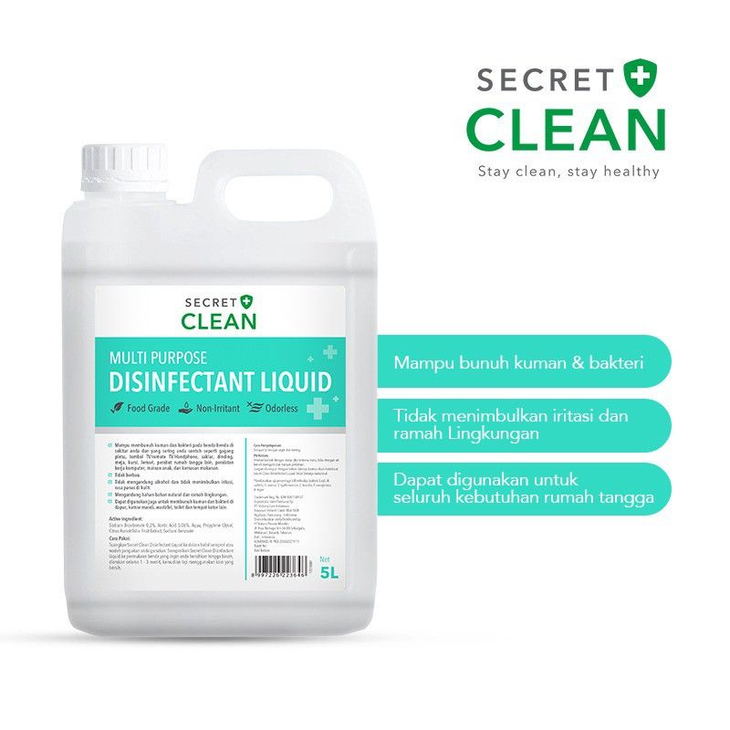 Secret Clean Multi Purpose Disinfectant Liquid 5 liter