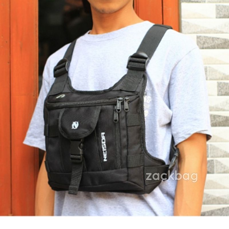 Tas dada pria Chest bag rig Tactical army bahan Cordura premium