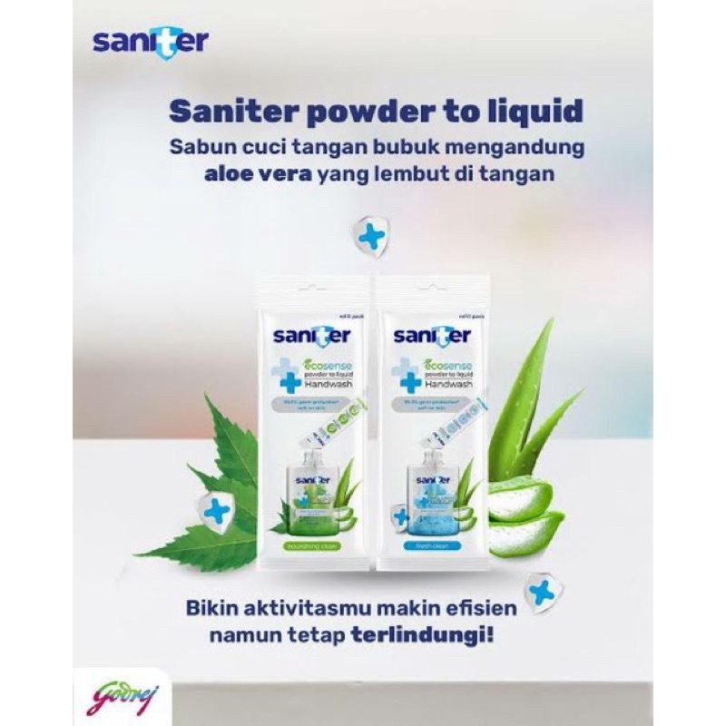 SANITER ECS BIANG BUBUK HAND WASH SOAP STARTER KIT PACK