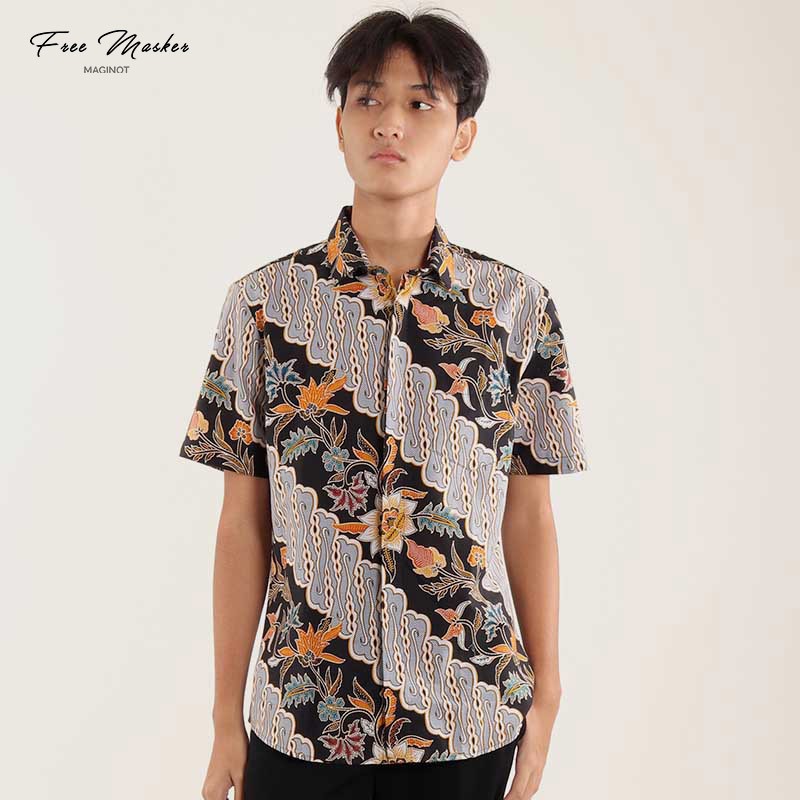 Distributor Maginot Kemeja Batik 2.0 Irawan-ss Lengan Pendek Pria + Free Masker AjknY8AsgJzm7E