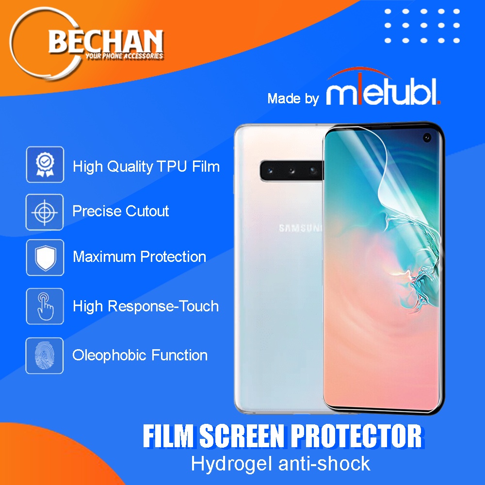 Anti Gores Samsung S10 Premium Hydrogel Screen Protector Clear HD Full Layar Not Tempered Glass