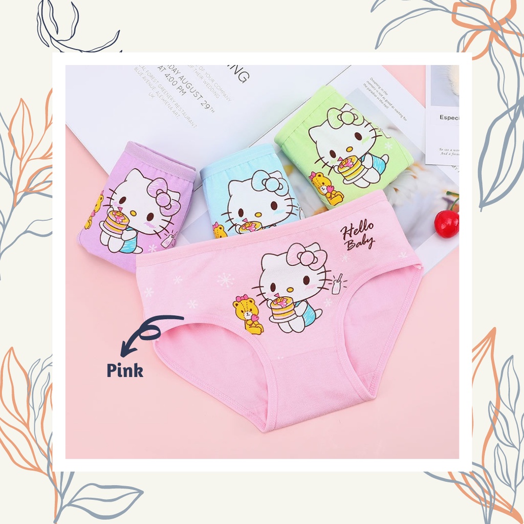 MBSS - XIAO TING CD HELLO BABY CAKE celana dalam anak perempuan bahan katun halus 2-12 Tahun