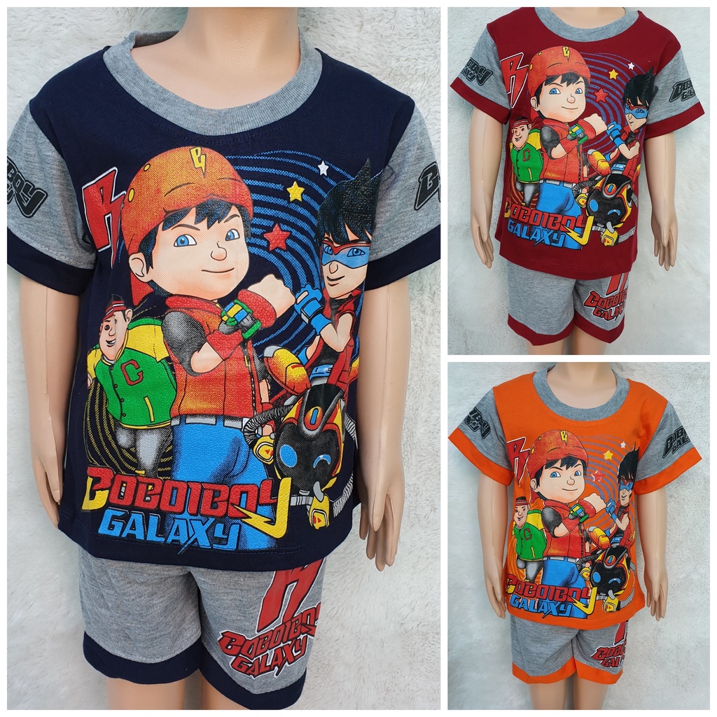 SETELAN ANAK LAKI LAKI PENDEK BOBOIBOY SQUID GAME 2-10 TAHUN-2
