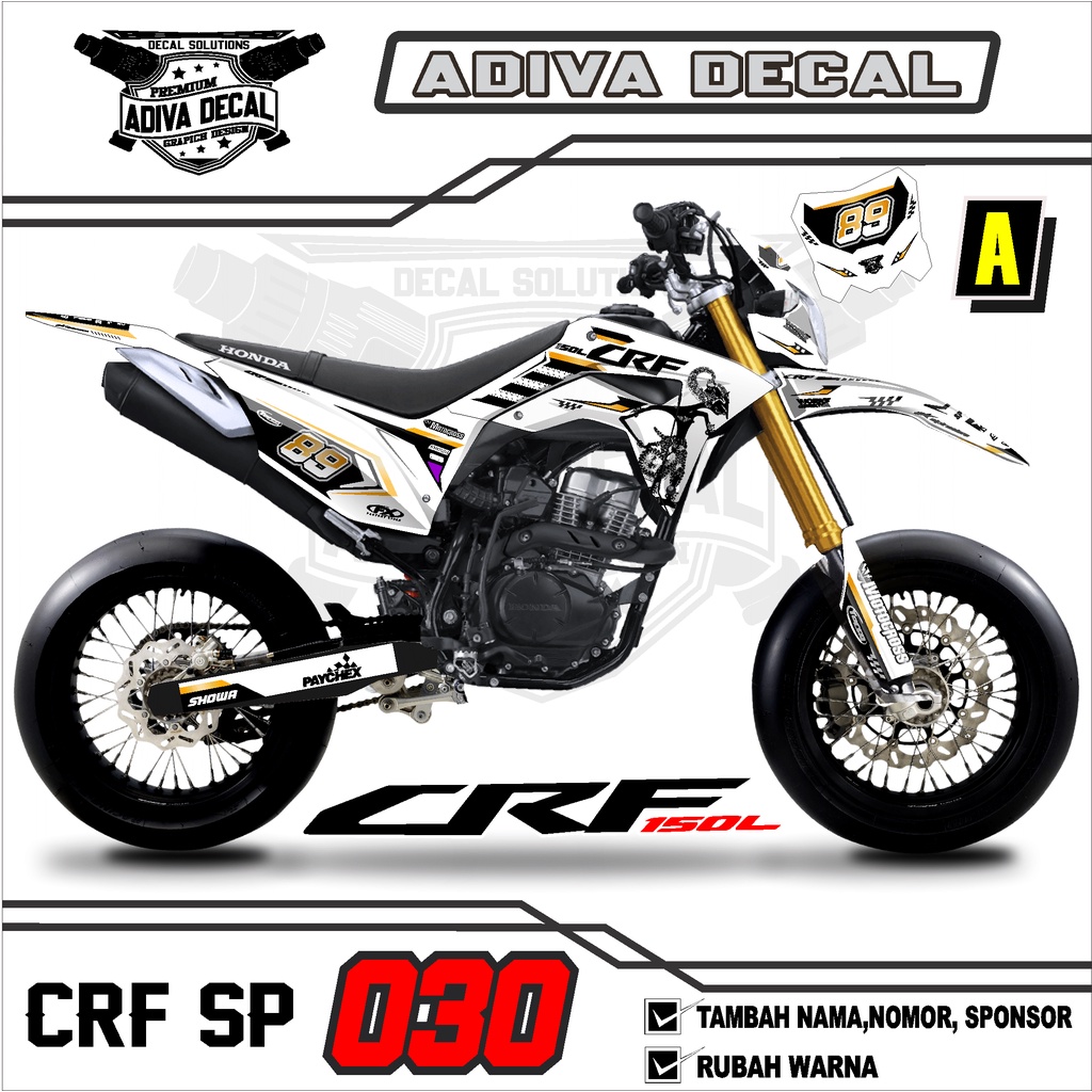 Decal CRF 150 L Fullbody Trail supermoto PLUS PAPAN NAMA -Dekal stiker Variasi Motor CRF-030