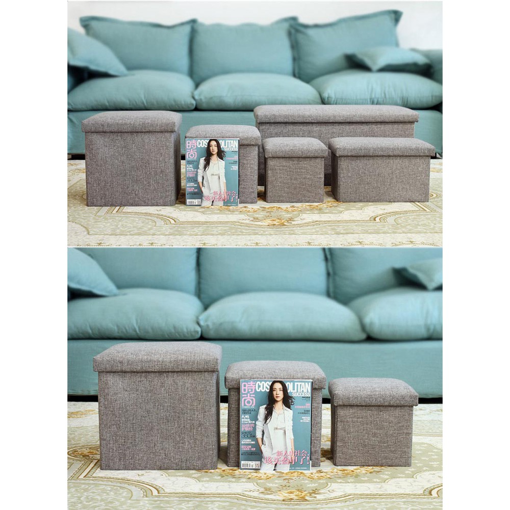 Sofa Kotak Penyimpanan Barang 30x30x30cm - L170402 - Gray