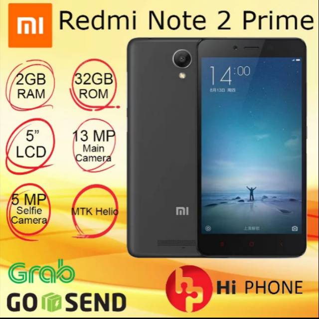 Xiaomi Redmi Note 2 - 2GB Ram 32GB Rom - Garansi 1 Tahun