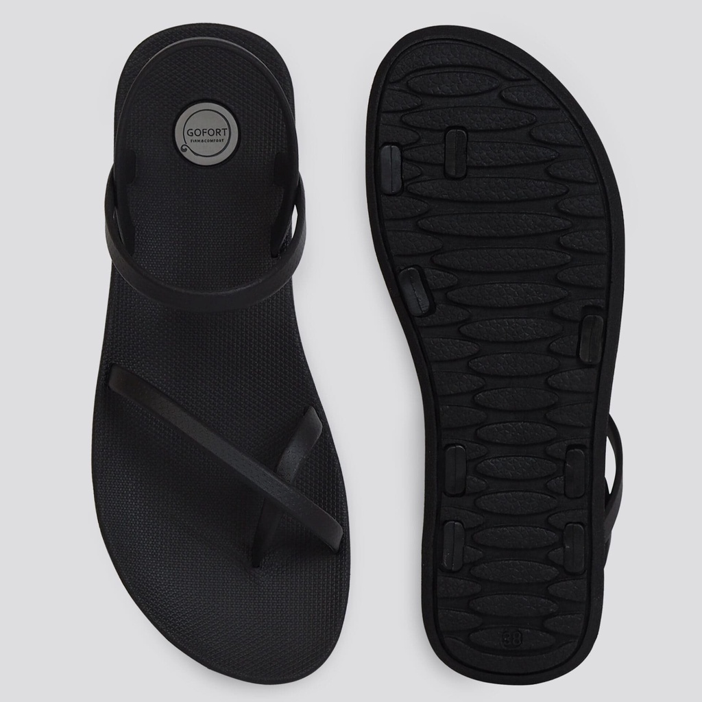 NEW Sandal Karet Teplek Wanita Terbaru Official GOFORT LELA Black