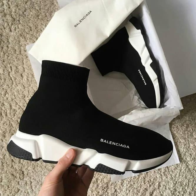 SRGD SEPATU SNEAKERS BALENCIAGA TOP SPEED TRAINER TRIPLE BLACK PREMIUM ORI LZHM