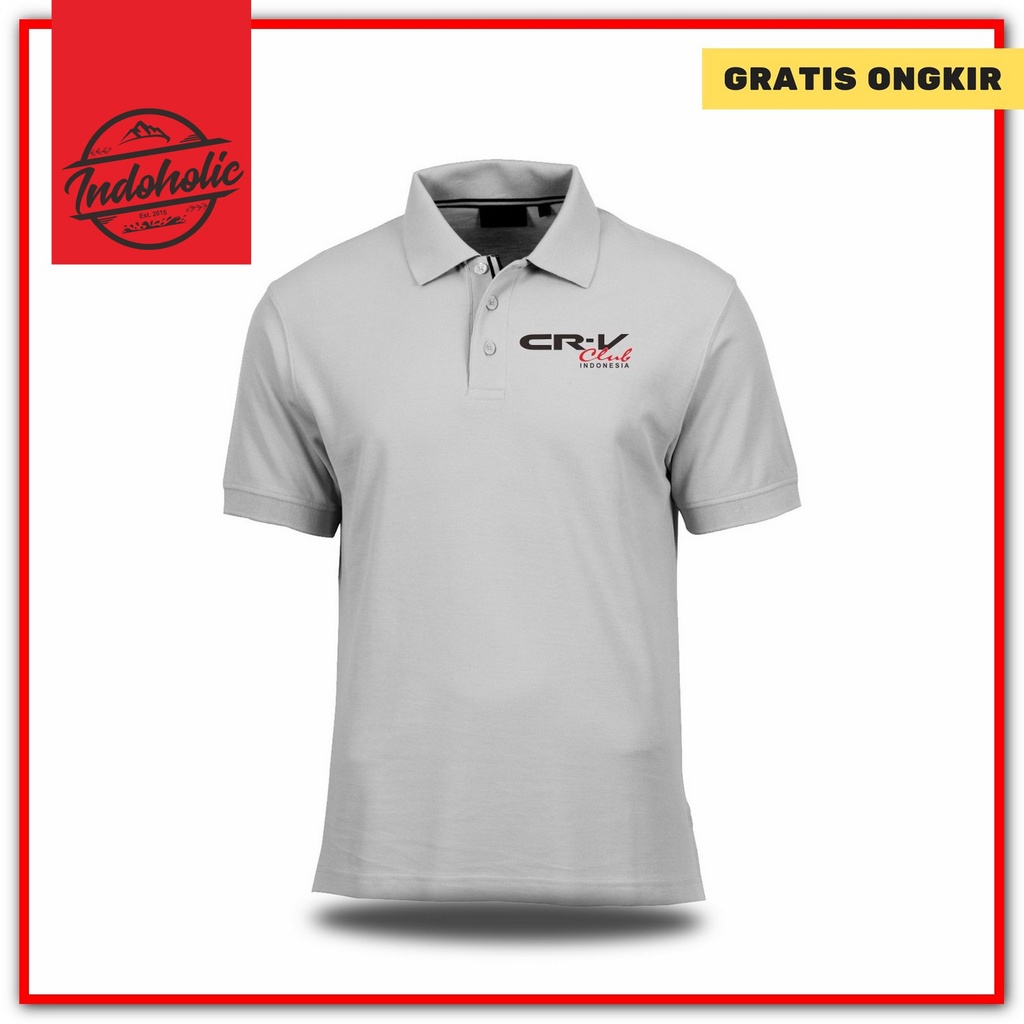 Indoholic Atasan Baju Pakaian Pria Kaos Kerah Polo Shirt Poloshirt Olahraga Sport Otomotif Wanita Original Katun Pique 100% CRV AGYA  AVANZA XENIA XPANDER