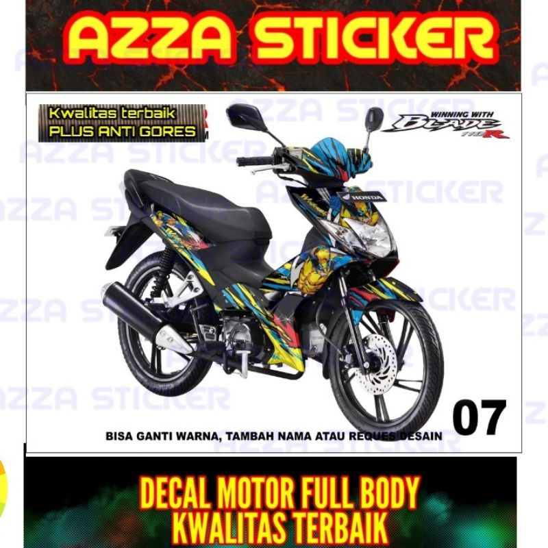Sticker Decal Blade 110 Full Body Stiker Blade 110 Dekal Blade 110 Full Body Model 07