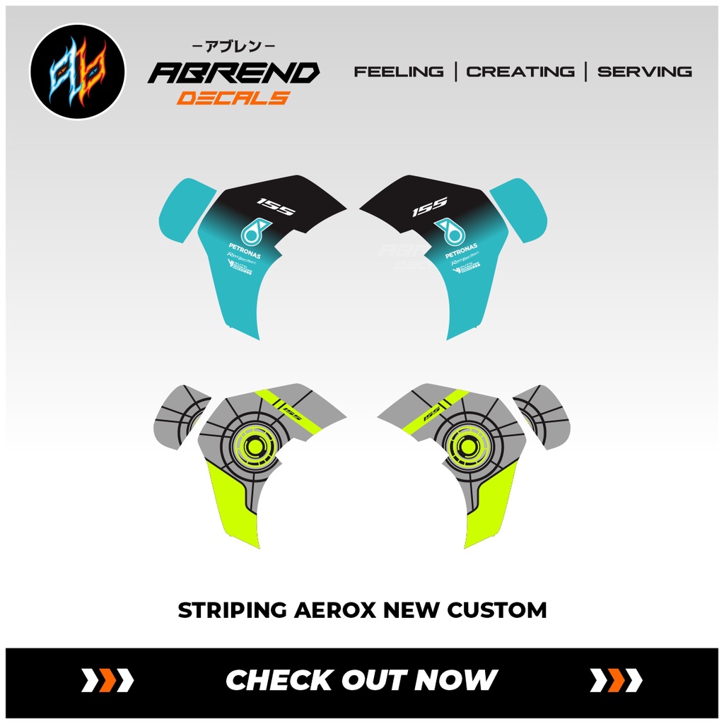 DECAL PAIRING AEROX NEW CONNECTED / STIKER MOTOR CUSTOM