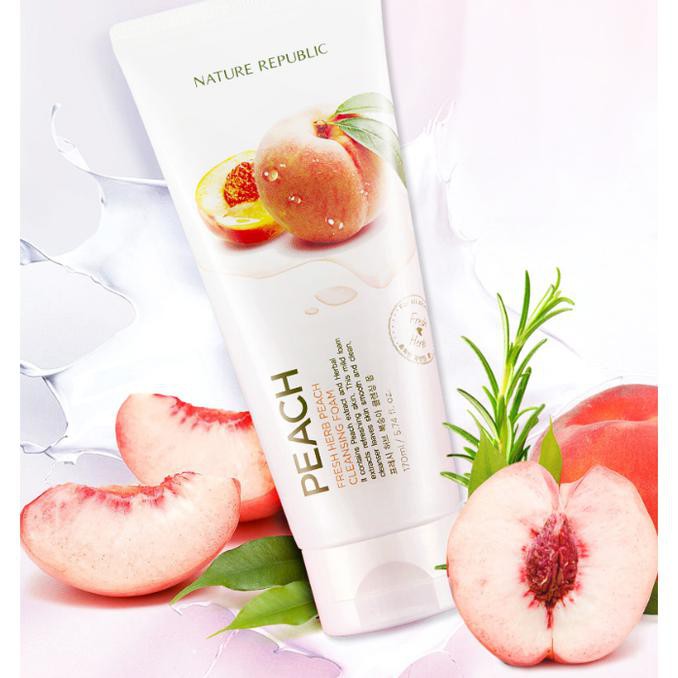 peach cleansing foam nature republic