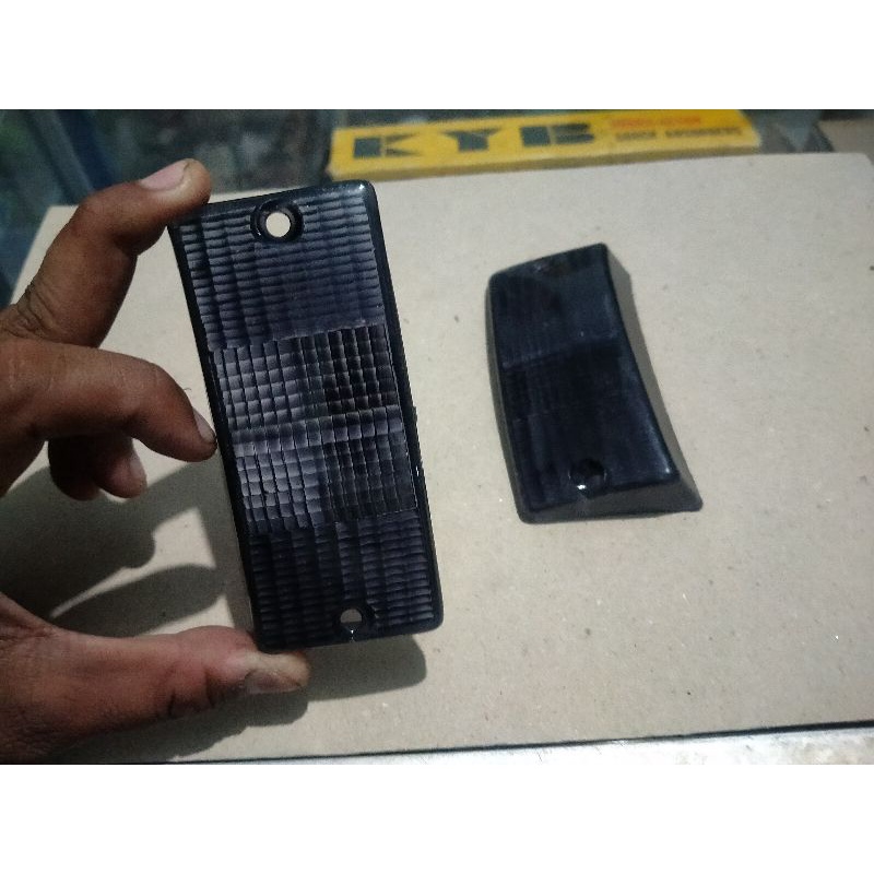 Mika Sein Riting Depan Vespa PX PS Strada Exclusive Black Smoke Racing