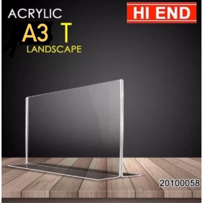 

BISA COD ACRYLIC TENT HOLDER A3 T LANDSCAPE / AKRILIK A3 T BENTUK LANDSCAPE / PROMOKode 1095