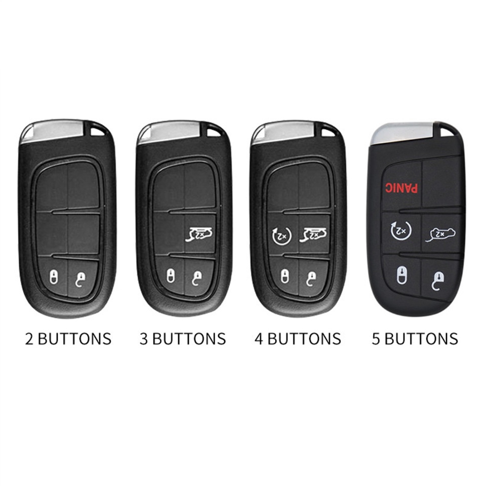 Casing Kunci Mobil Fob Untuk Jeep Renegade Compass Grand Cherokee Chrysler 300C Wrangler Dodge