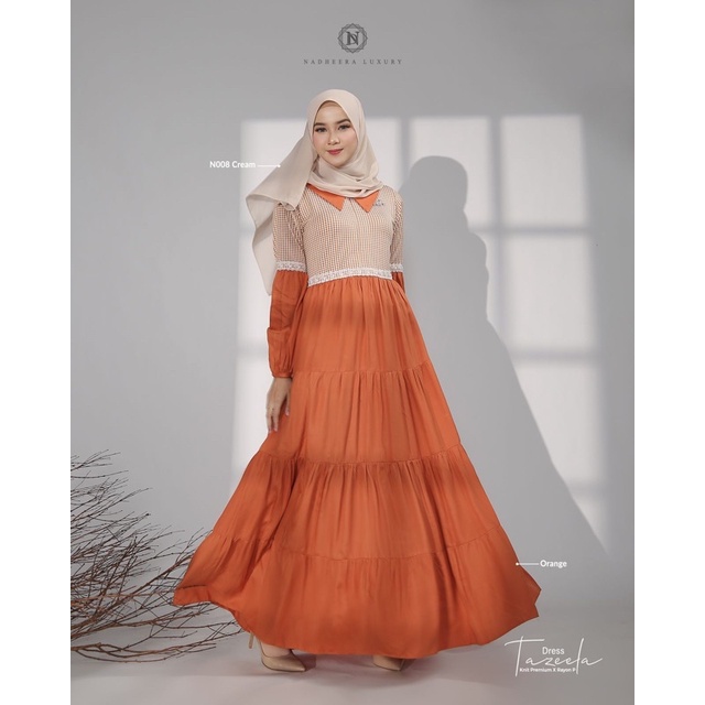 Nadeera luxury_TAZEELA DRESS teracotta