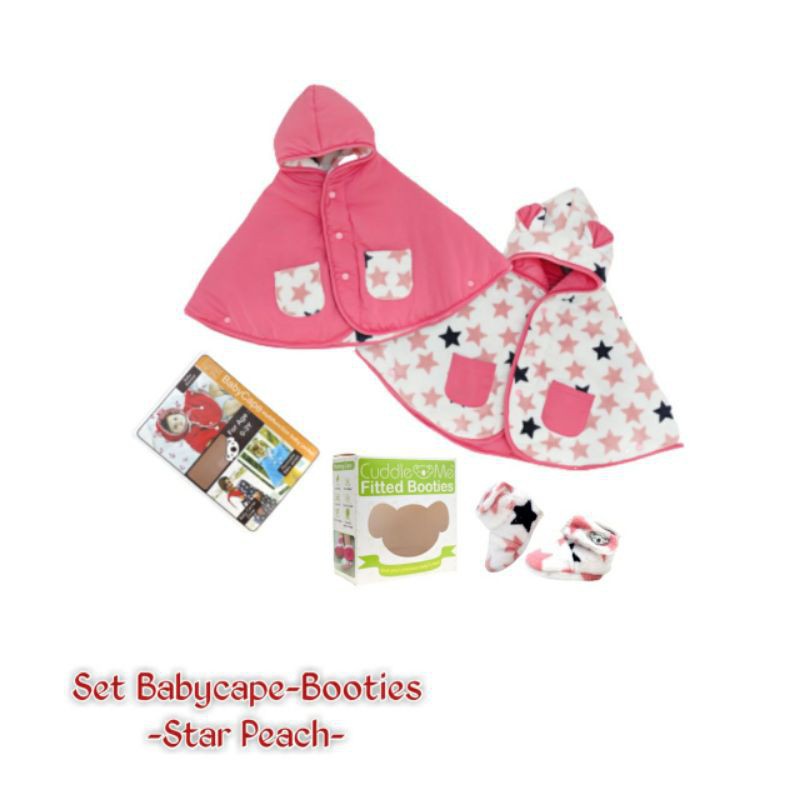 CuddleMe Special Bundling - Baby Cape + Fitted Booties - Paket kado Hemat