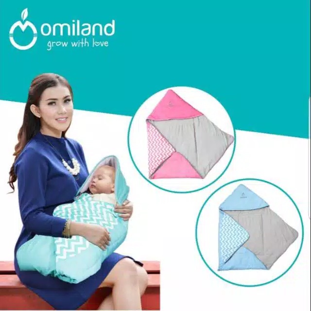 Omiland Baby Blanket Selimut Bayi Topi Bahan Lembut dan Lucu Chevron Series - OBB 1041-3