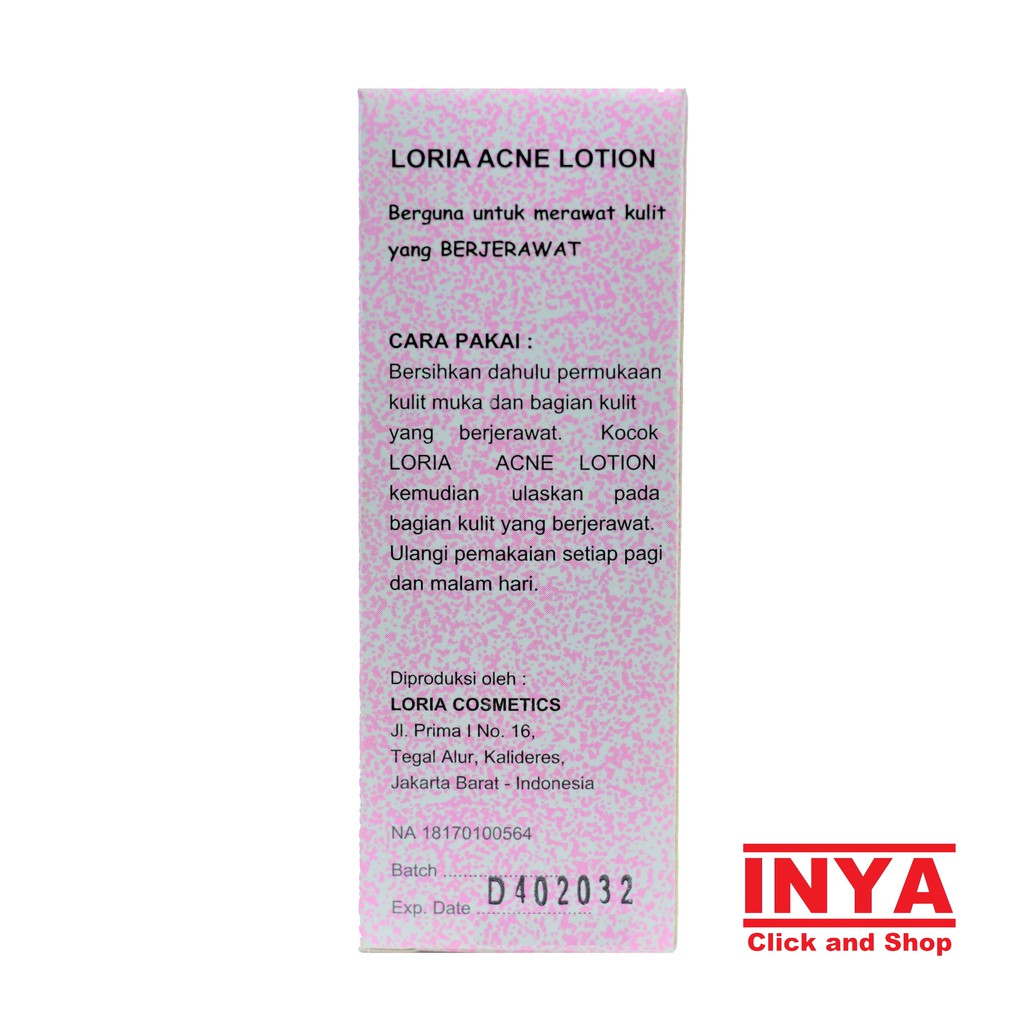 LORIA ACNE LOTION 30ml - Obat Jerawat Wajah