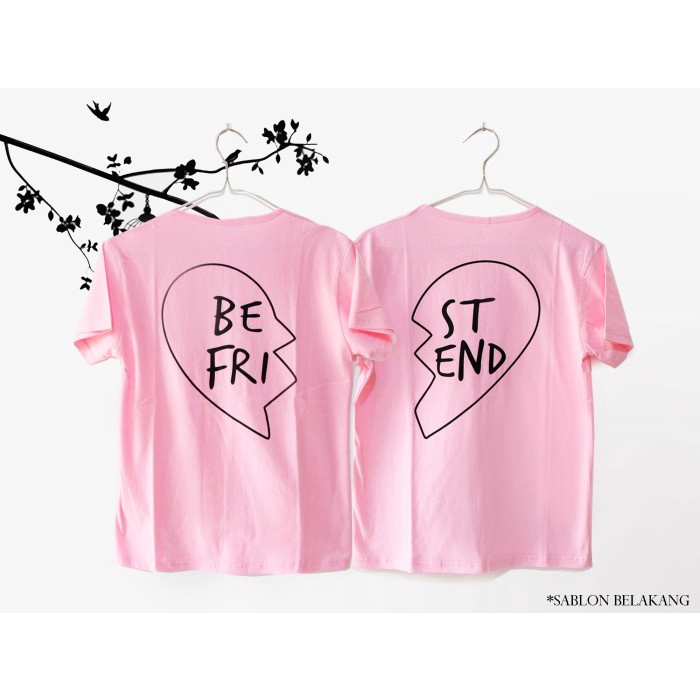 Beib ada  Tumblr Tee / T-Shirt / Kaos Wanita Bestfriend Couple Pink  Nih