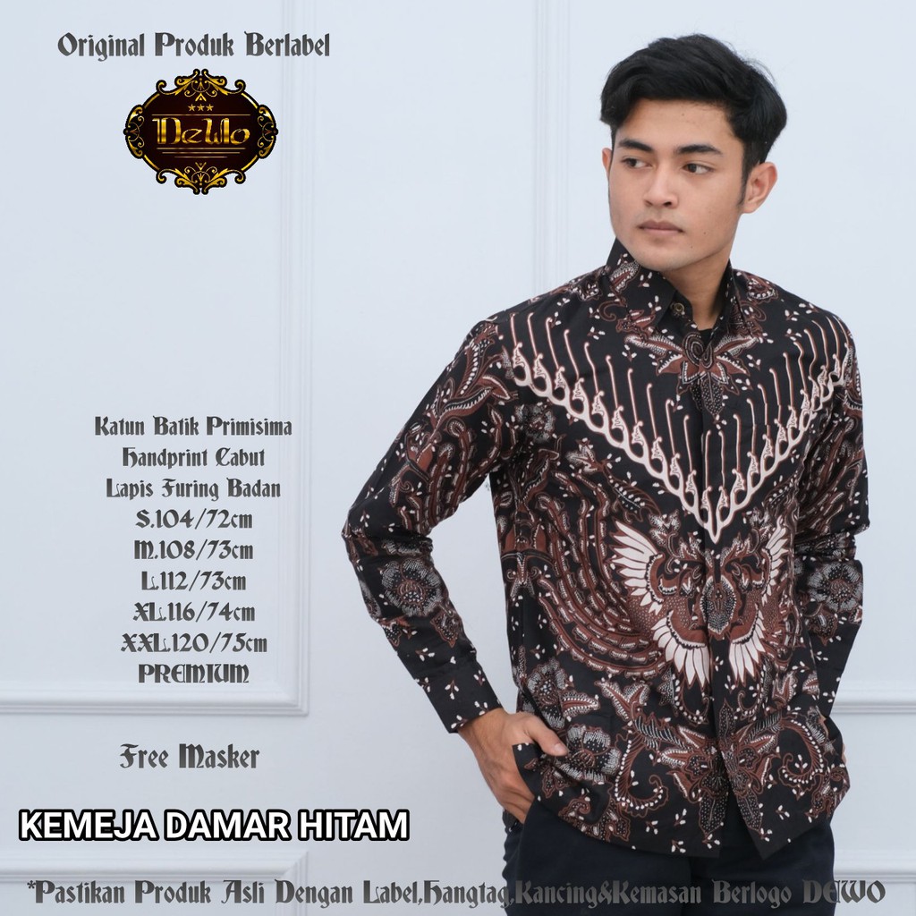 DAMAR HITAM DEWO BATIKSOLOAMANAH KEMEJA BAJU BATIK PRIA SOLO LENGAN PANJANG PENDEK LAPIS FURING ATASAN BATIK PREMIUM MODERN KATUN HALUS BIMASENA ABINAWA DEWARI ADYATAMA GARDHANA WIWASATA KOPI HITAM ADIKARA RAGNALA GARUDHAYASA YUDHISTIRA PUTIH WAHYU NAGA