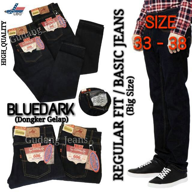 Celana Jeans Bigsize Lea Panjang Pria / Regular Jeans / Lea Straight Jeans Pria / Jeans Jumbo Pria