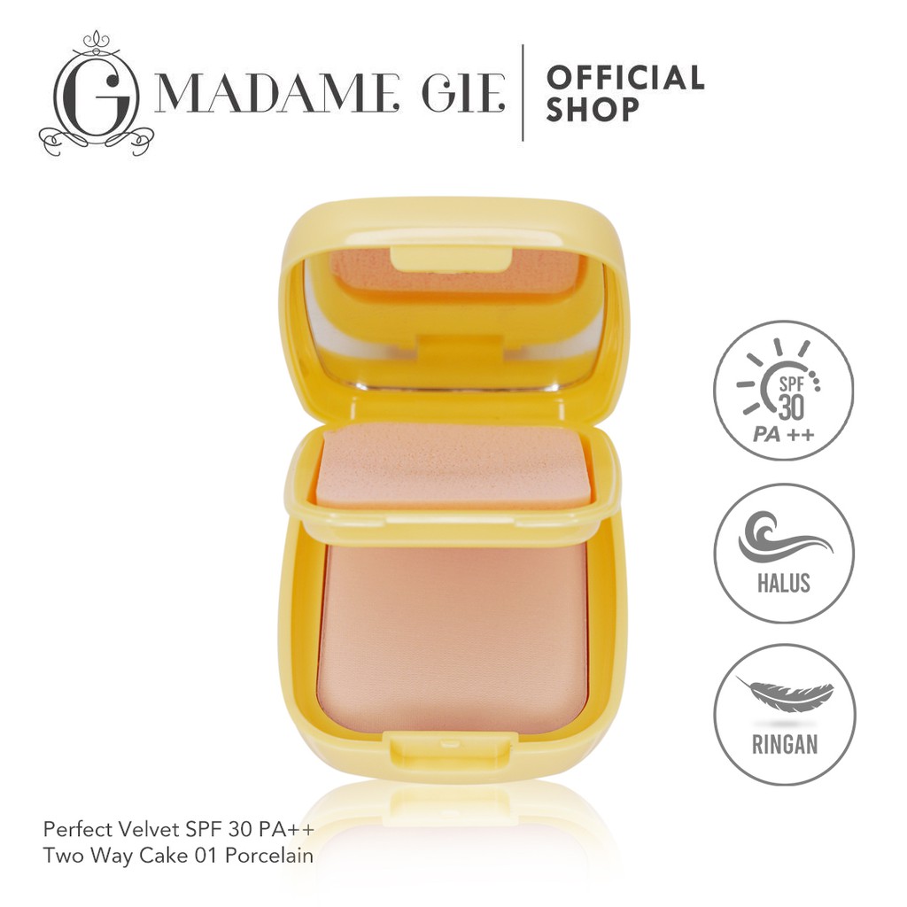 Madame Gie Perfect Velvet SPF 30PA++ Two Way Cake - MakeUp Bedak Padat