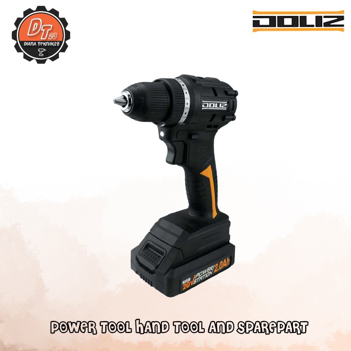 CORDLESS BRUSHLESS DRILL DOLIZ BD637 / MESIN BOR BATERAI DOLIZ BD 637 20VOLT 10MM