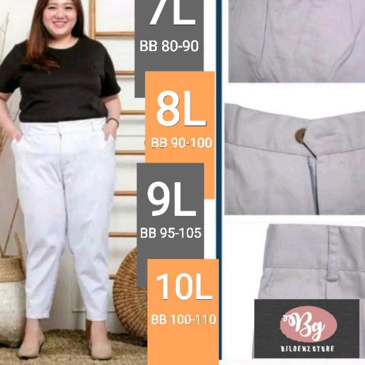 Terbaru.. JUMBO BAGGY PANTS PREMIUM//SIZE 7L 8L 9L 10L//CELANA KERJA WANITA//CELANA PANJANG BAHAN//O