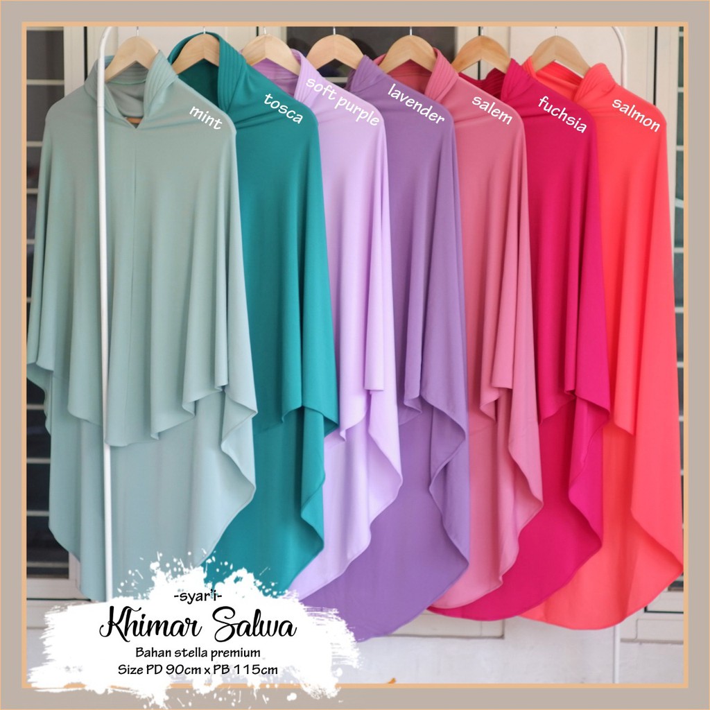 Khimar Dewasa Salwa by Dianhijab.id - Bahan Stella Premium Jilbab Syari Dewasa Adem Nyaman Dipakai Bisa COD