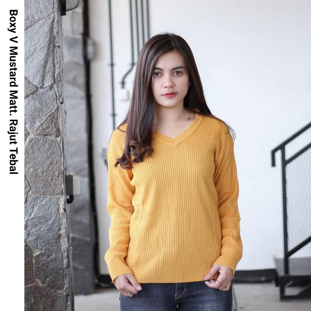 Cardigan Rajut Wanita BOXY V / Kardigan Rajut BOXY V / Rajut Cardigan BOXY V
