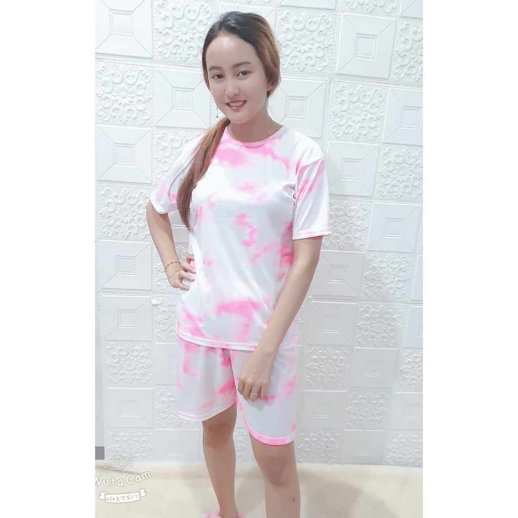 SET SETELAN WANITA LESTARI / ONESET BASIC TIE DYE / DAILYSET-Set Fanta