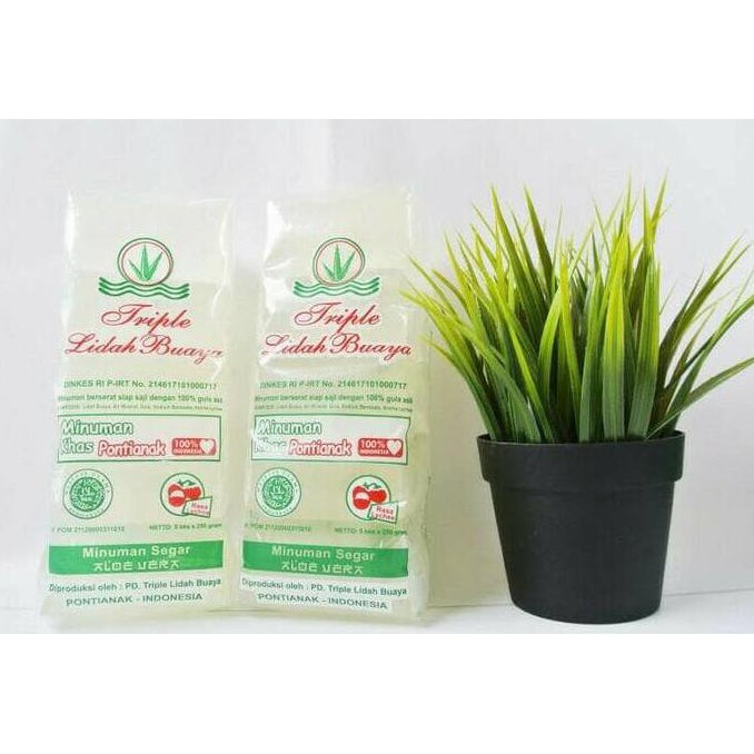 

ENAK Triple aloe vera sari lidah buaya asli dari Pontianak TERLEZAT