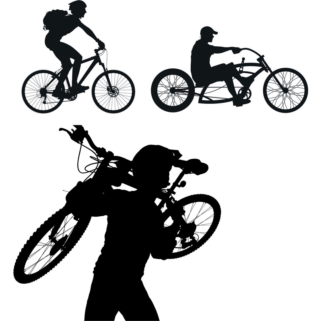 Bicycle Silhouette Vector - Coreldraw