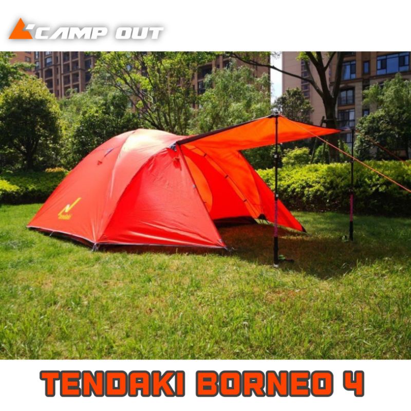 tendaki Borneo 4 | Tenda dome termurah  | Tenda camping | Tenda dome double layer 4 orang PU3000mm