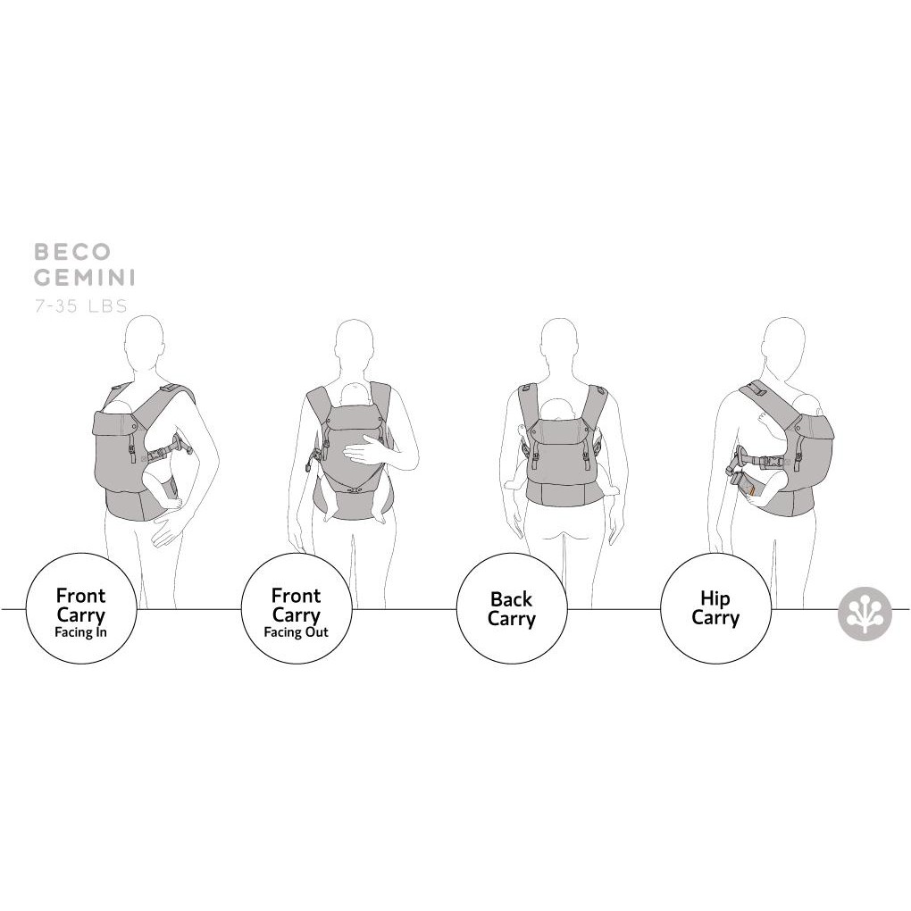 beco gemini baby carrier back carry