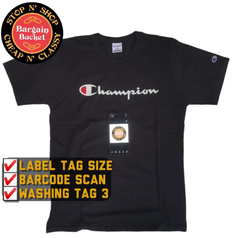 

[COD] Champion script tee Full Label Tag Wash BARCODE