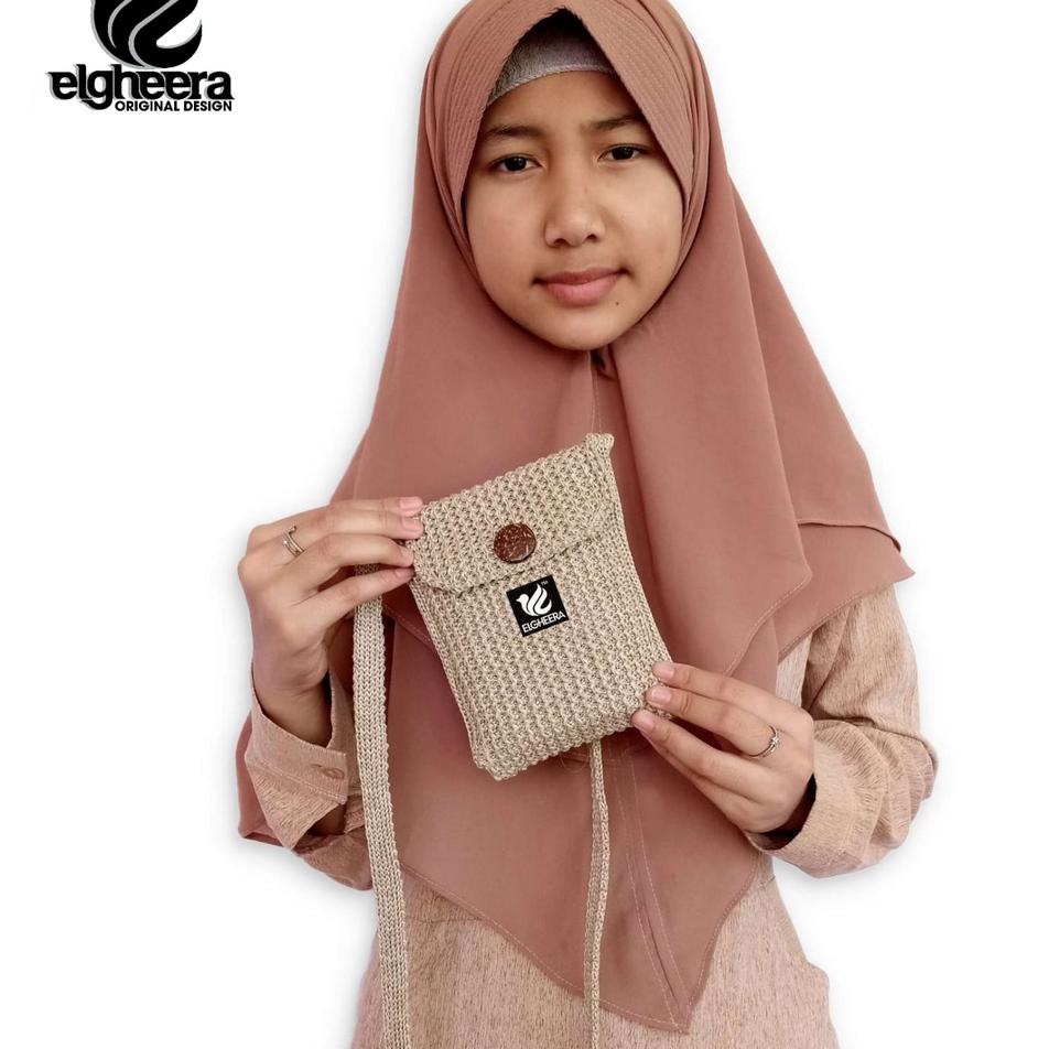 SK.11Au22ĸ– Tas selempang wanita rajut HP by ELGHEERA