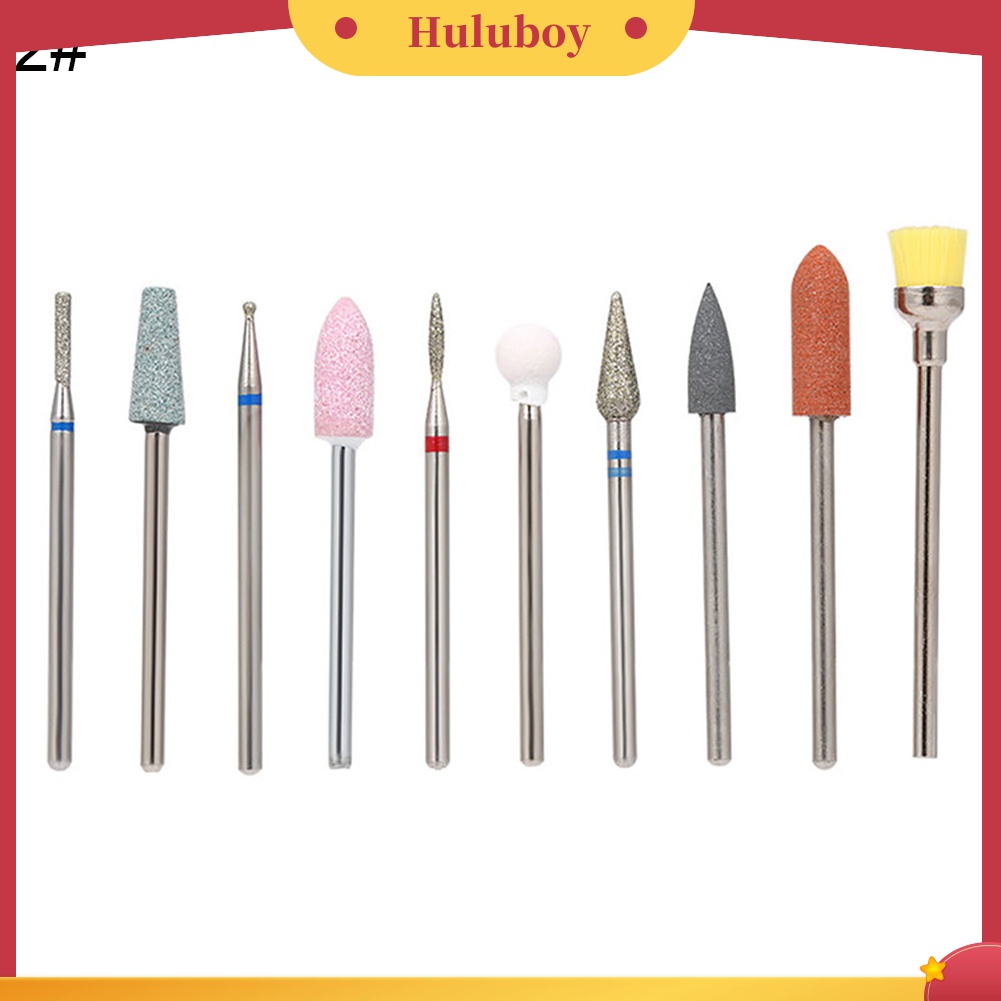 Huluboy Huluboy♡ 10pcs Mata Bor Pengikir Kuku Untuk Manicure / Pedicure