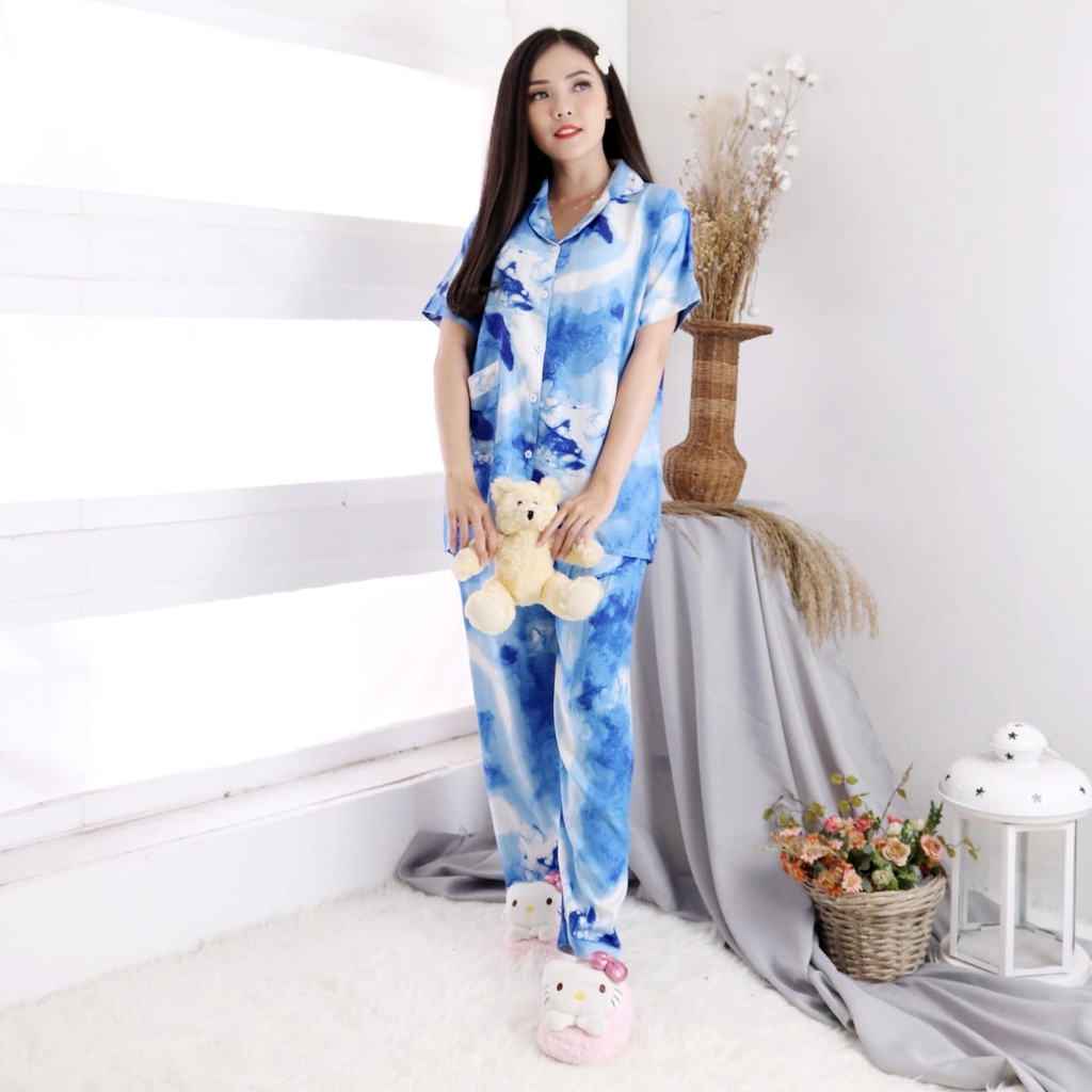 Set Piyama Tie Dye PP, CP &amp; HP Milea / Motif Tie Dye