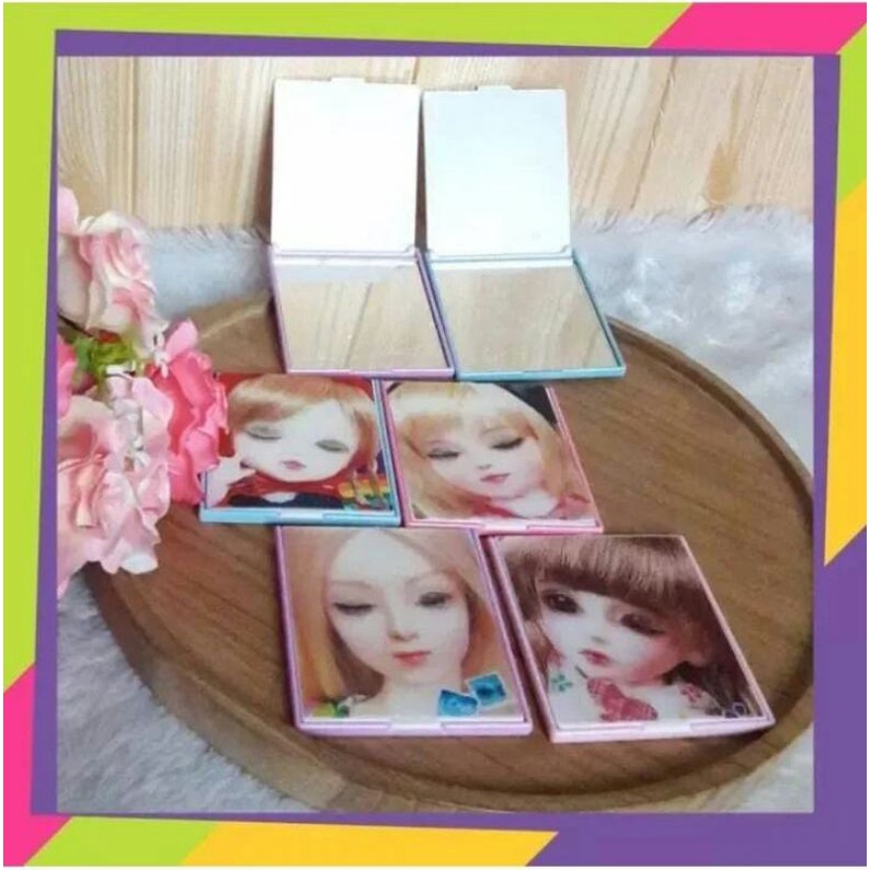 Cermin Lipat Mini 3D/ Kaca Lipat/ Cermin Travelling Kecil