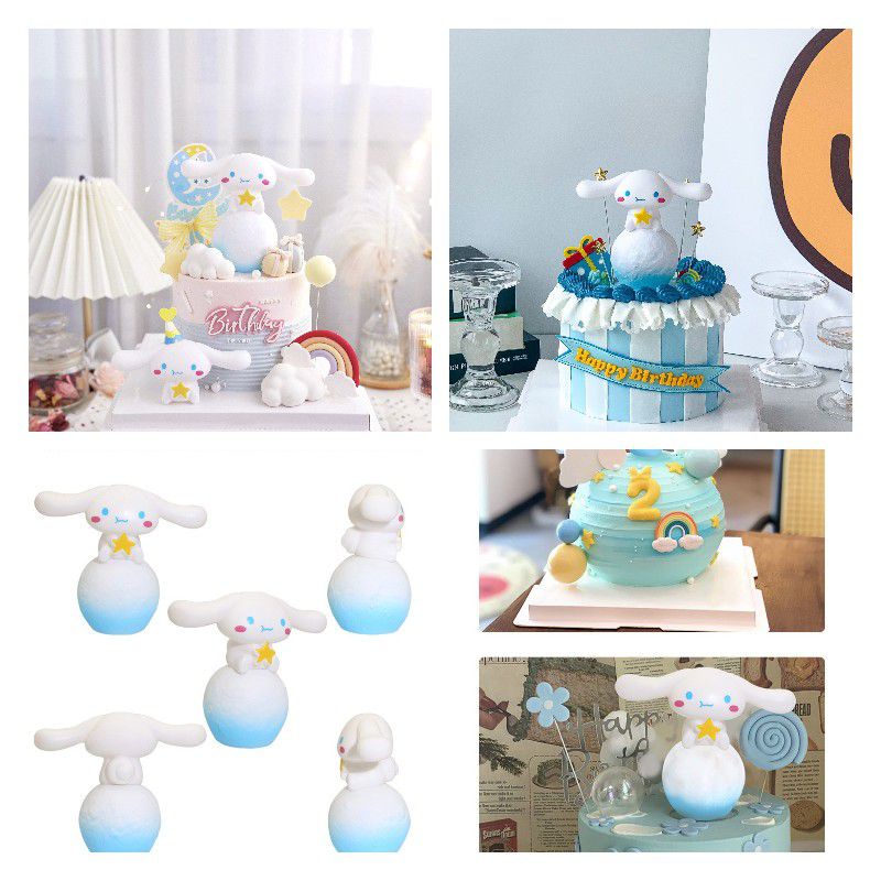 Sanrio Cinnamoroll Night Light Cake Baking Decoration Happy Birthday Cartoon Party Gift