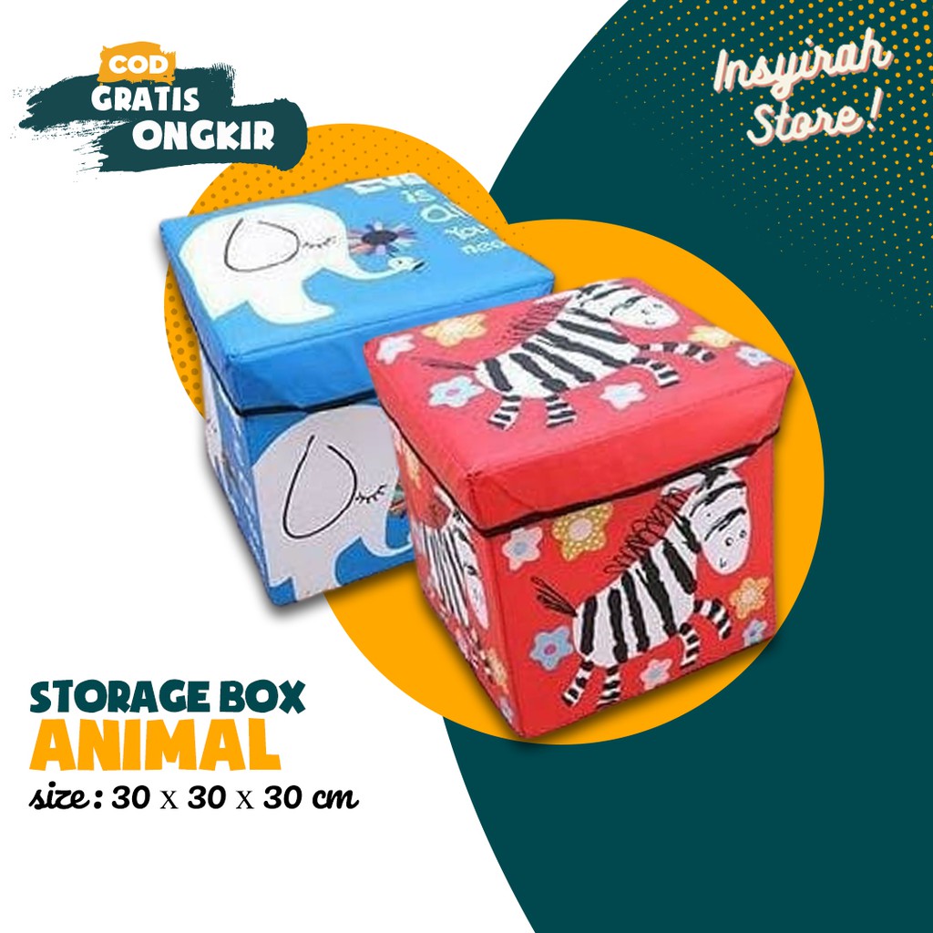 Storage Box Animal Tempat Penyimpanan Mainan Anak